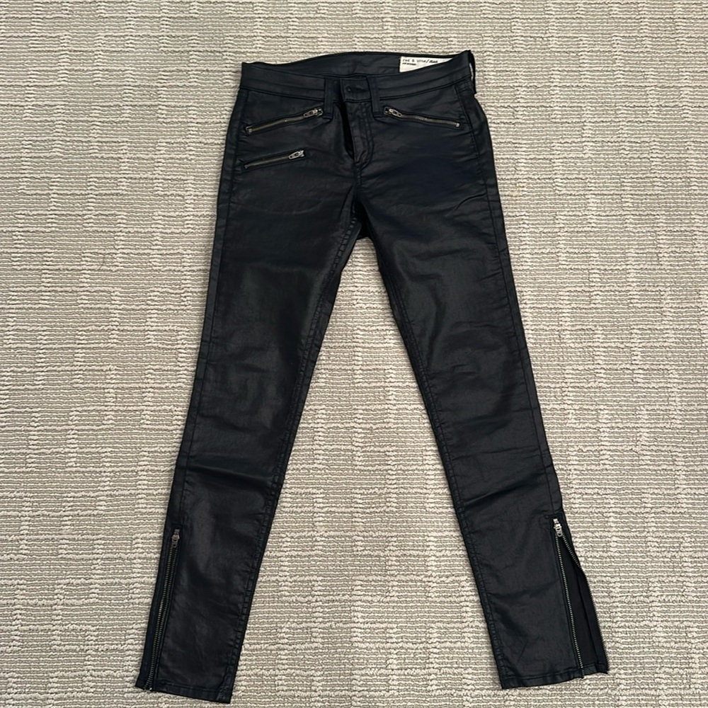 Waxed moto jeans from Rag & Bone in very good condition